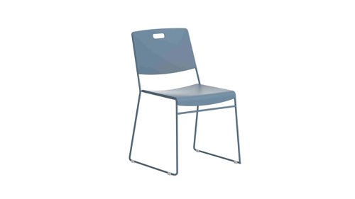 Arc High Density Stacker Chair Steel Blue