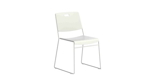 Arc High Density Stacker Chair White