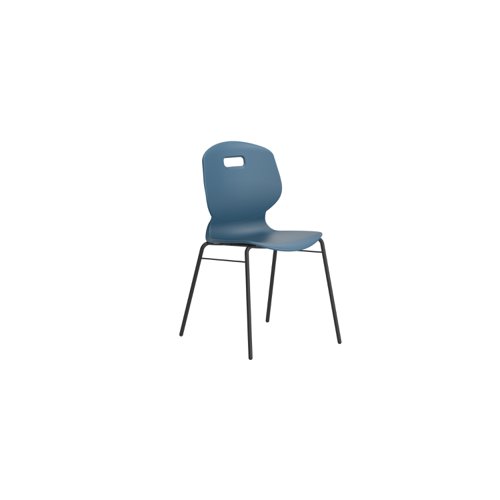 Arc 4 Leg Chair with Brace Size 5 Steel Blue