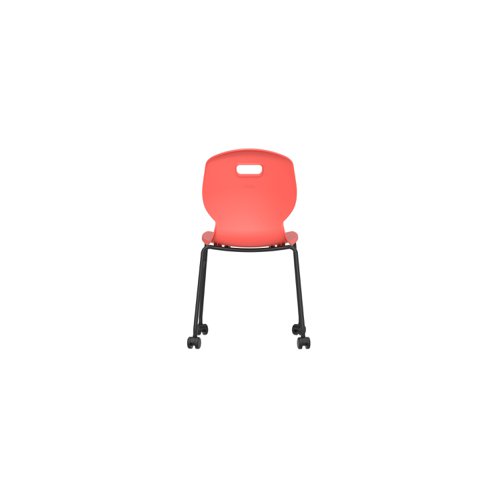 Titan Arc Mobile Four Leg Chair Size 6 Coral KF77832 Classroom Seats KF77832