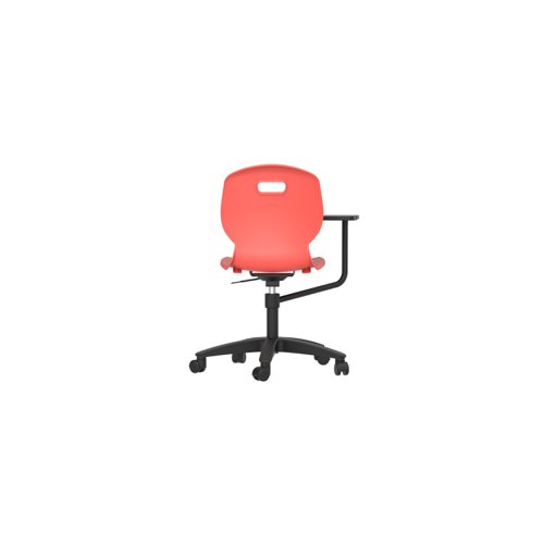Arc Swivel Tilt Chair with Arm Tablet Coral