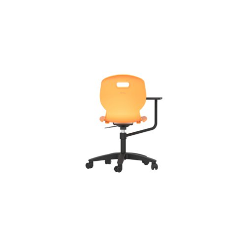 Arc Swivel Tilt Chair with Arm Tablet Marigold