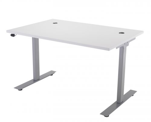 E Desk KD 1200 X 800 White-Silver