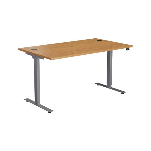 E Desk KD 1400 X 800 Nova Oak-Silver