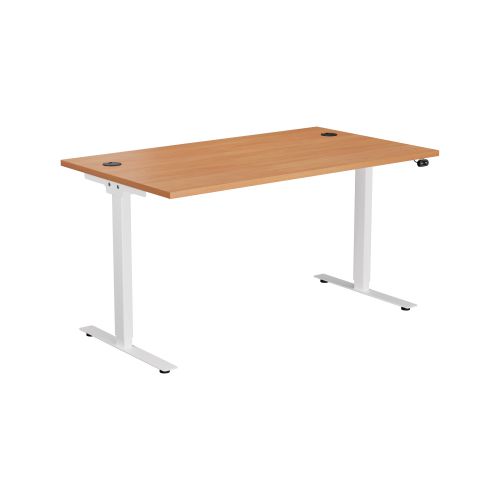 E Desk KD 1600 X 800 Beech-White