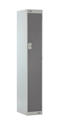 Locker 1 Door 300mm Deep Dark Grey/Grey