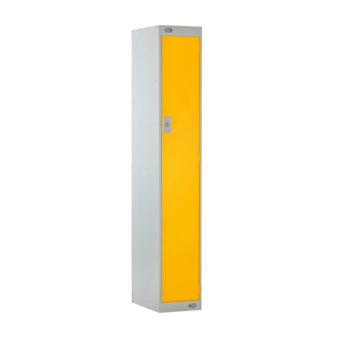 Locker 1 Door 300mm Deep Yellow/Grey