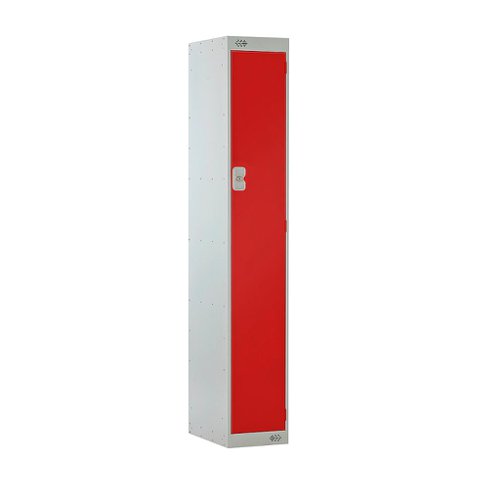 Locker 1 Door 450mm Deep Red/Grey