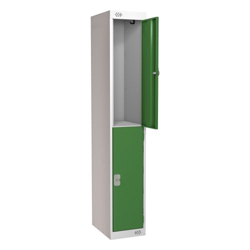 Locker 2 Door 300mm Deep Green/Grey