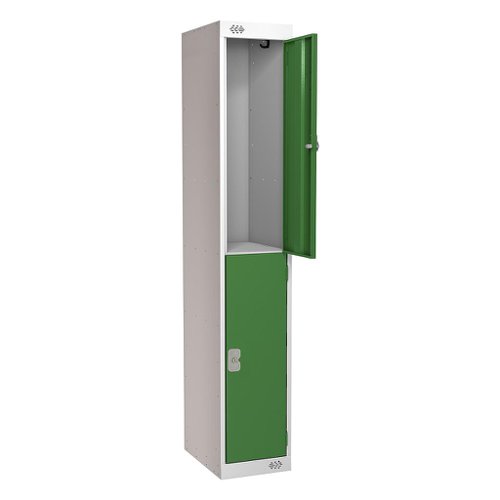 Locker 2 Door 450mm Deep Green/Grey