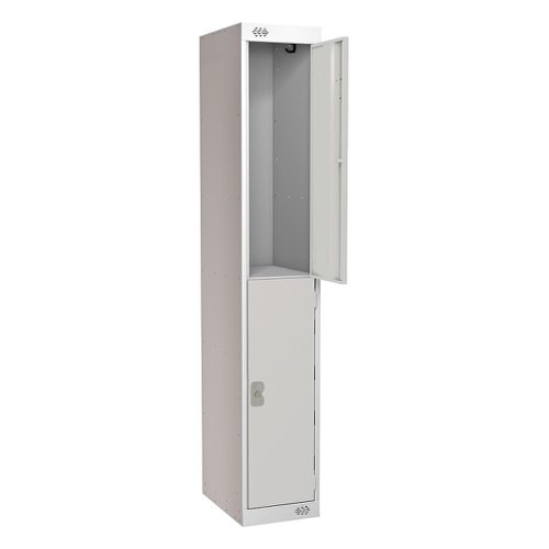 Locker 2 Door 450mm Deep Light Grey/Grey