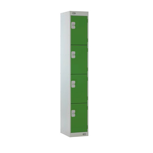 Locker 4 Door 300mm Deep Green/Grey