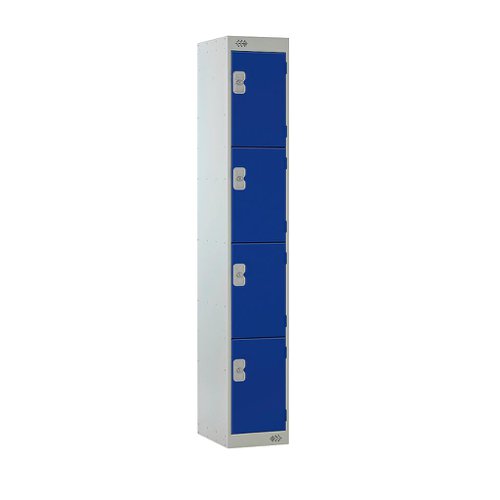 Locker 4 Door 450mm Deep Blue/Grey