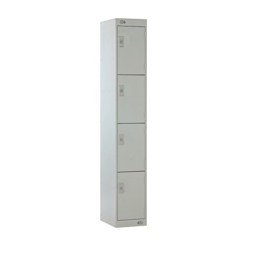 Locker 4 Door 450mm Deep Light Grey/Grey