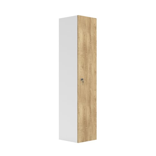 TCCP1NNO | This one door wooden locker features a cam lock and a sturdy 18mm wooden carcass. Available in a range of finishes to match any office aesthetic, this is a stylish and durable solution for your storage needs.