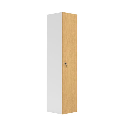 TCCP1SO | This one door wooden locker features a cam lock and a sturdy 18mm wooden carcass. Available in a range of finishes to match any office aesthetic, this is a stylish and durable solution for your storage needs.