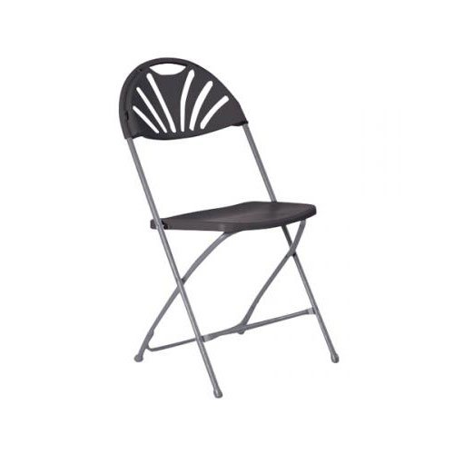 Titan Linking Fan Back Folding Chair : Charcoal
