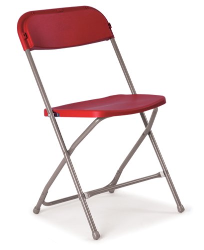 Flat Back Folding Chair Burgundy