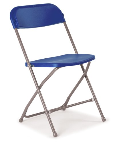 TCFLFC1-B Flat Back Folding Chair Blue
