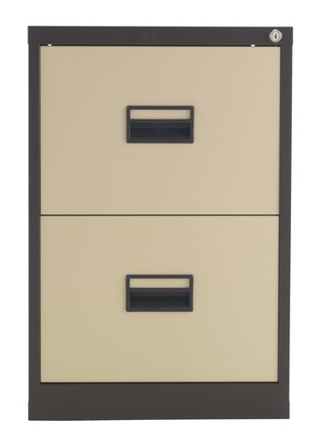TCS2FC-CC | The TC Steel 2 Drawer Filing Cabinet is the perfect solution for your office storage needs. Made from high-quality steel, this 2 drawer filing cabinet is built to last. With 100% drawer extension, you can easily access all your files and documents. The anti-tilt feature ensures that the cabinet stays stable and prevents accidents. The cabinet fits A4 side to side with a filing bar and foolscap side to side, making it versatile for all your filing needs. The sleek design and durable construction make this filing cabinet a great addition to any office. Get organized and stay productive with the TC Steel 2 Drawer Filing Cabinet.