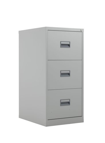 TC Steel 3 Drawer Filing Cabinet - Grey
