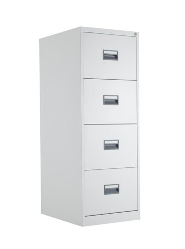 TC Steel 4 Drawer Filing Cabinet White