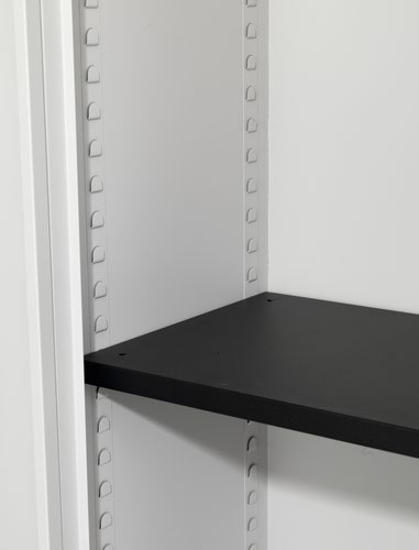 TCSDDC1000WH | The TC Steel Double Door Cupboard is the perfect solution for those looking for a durable and secure storage option for their office space. Made from high-quality steel, this tambour office unit provides an alternative to traditional wooden storage options. The lockable side-opening shutter doors ensure that your items are safe and secure, while the ability to mix flat shelves and suspension frames together allows for customizable storage options. Available in a variety of colour options, this cupboard provides ample storage space for a neat and tidy workspace. Say goodbye to cluttered desks and hello to a more organized office with the TC Steel Double Door Cupboard.