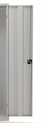 TCSDDC1790GR | The TC Steel Double Door Cupboard is the perfect solution for those looking for a durable and secure storage option for their office space. Made from high-quality steel, this tambour office unit provides an alternative to traditional wooden storage options. The lockable side-opening shutter doors ensure that your items are safe and secure, while the ability to mix flat shelves and suspension frames together allows for customizable storage options. Available in a variety of colour options, this cupboard provides ample storage space for a neat and tidy workspace. Say goodbye to cluttered desks and hello to a more organized office with the TC Steel Double Door Cupboard.