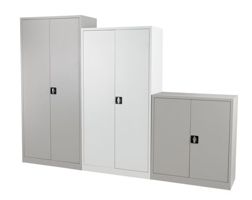 The TC Steel Double Door Cupboard is the perfect solution for those looking for a durable and secure storage option for their office space. Made from high-quality steel, this tambour office unit provides an alternative to traditional wooden storage options. The lockable side-opening shutter doors ensure that your items are safe and secure, while the ability to mix flat shelves and suspension frames together allows for customizable storage options. Available in a variety of colour options, this cupboard provides ample storage space for a neat and tidy workspace. Say goodbye to cluttered desks and hello to a more organized office with the TC Steel Double Door Cupboard.