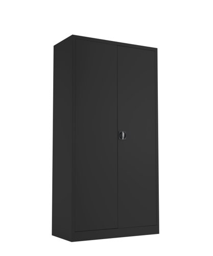 TC Steel Double Door Cupboard 1790mm Black