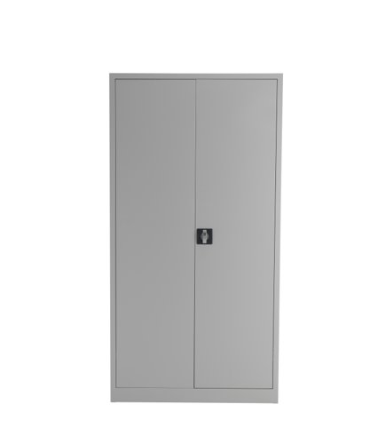 TCSDDC1790GR | The TC Steel Double Door Cupboard is the perfect solution for those looking for a durable and secure storage option for their office space. Made from high-quality steel, this tambour office unit provides an alternative to traditional wooden storage options. The lockable  doors ensure that your items are safe and secure, while the ability to mix flat shelves and suspension frames together allows for customizable storage options. Available in a variety of colour options, this cupboard provides ample storage space for a neat and tidy workspace. Say goodbye to cluttered desks and hello to a more organised office with the TC Steel Double Door Cupboard.