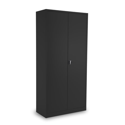 TC Steel Double Door Cupboard 1950mm Black