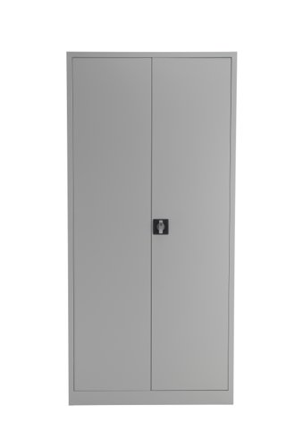 TCSDDC1950GR | The TC Steel Double Door Cupboard is the perfect solution for those looking for a durable and secure storage option for their office space. Made from high-quality steel, this tambour office unit provides an alternative to traditional wooden storage options. The lockable side-opening shutter doors ensure that your items are safe and secure, while the ability to mix flat shelves and suspension frames together allows for customizable storage options. Available in a variety of colour options, this cupboard provides ample storage space for a neat and tidy workspace. Say goodbye to cluttered desks and hello to a more organized office with the TC Steel Double Door Cupboard.