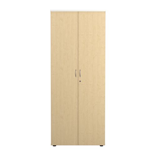2000 Wooden Cupboard (450mm Deep) White Carcass Maple Doors