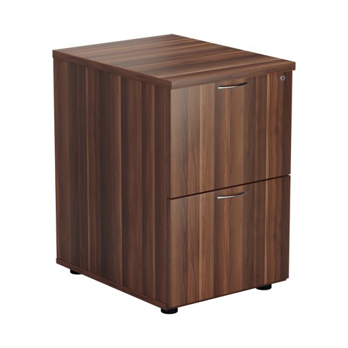 The Essentials Filing Cabinet 2 Drawer is the perfect solution for storing important documents or information. This two drawer filing cabinet is lockable, ensuring that your confidential information is kept safe and secure. Made from high-quality wood, this filing cabinet is not only durable but also stylish, making it a great addition to any office or home. Available as part of a range, you can easily match it with other furniture pieces to create a cohesive look. With its ample storage space and lockable drawers, the Essentials Filing Cabinet 2 Drawer is a must-have for anyone who values organization and security.