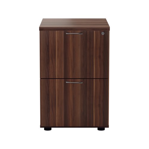 The Essentials Filing Cabinet 2 Drawer is the perfect solution for storing important documents or information. This two drawer filing cabinet is lockable, ensuring that your confidential information is kept safe and secure. Made from high-quality wood, this filing cabinet is not only durable but also stylish, making it a great addition to any office or home. Available as part of a range, you can easily match it with other furniture pieces to create a cohesive look. With its ample storage space and lockable drawers, the Essentials Filing Cabinet 2 Drawer is a must-have for anyone who values organization and security.