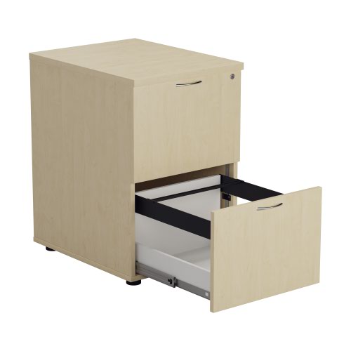 The Essentials Filing Cabinet 2 Drawer is the perfect solution for storing important documents or information. This two drawer filing cabinet is lockable, ensuring that your confidential information is kept safe and secure. Made from high-quality wood, this filing cabinet is not only durable but also stylish, making it a great addition to any office or home. Available as part of a range, you can easily match it with other furniture pieces to create a cohesive look. With its ample storage space and lockable drawers, the Essentials Filing Cabinet 2 Drawer is a must-have for anyone who values organization and security.