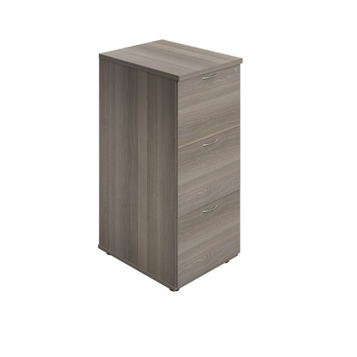 TES3FCGO Essentials Filing Cabinet 3 Drawer Grey Oak