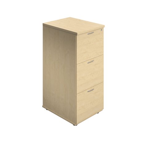 The Essentials Filing Cabinet 3 Drawer is the perfect solution for storing important documents or information. This three drawer filing cabinet is lockable, ensuring that your confidential information remains secure. Made from high-quality wood, this filing cabinet is not only durable but also stylish. It is available as part of a range, allowing you to create a cohesive look in your office or workspace. With ample storage space, you can easily organize your files and keep them within reach. The Essentials Filing Cabinet 3 Drawer is a must-have for any office or home workspace, providing you with the peace of mind that your important documents are safe and secure.