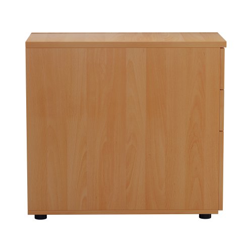 Essentials Desk High 3 Drawer Pedestal (FSC) 800 Deep Beech