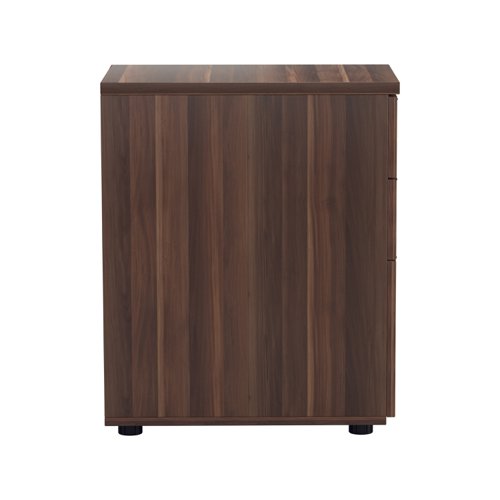 Essentials Desk High 3 Drawer Pedestal (FSC) 800 Deep Dark Walnut