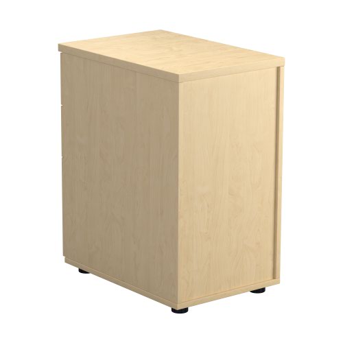 Essentials Desk High 3 Drawer Pedestal (FSC) 600 Deep Maple