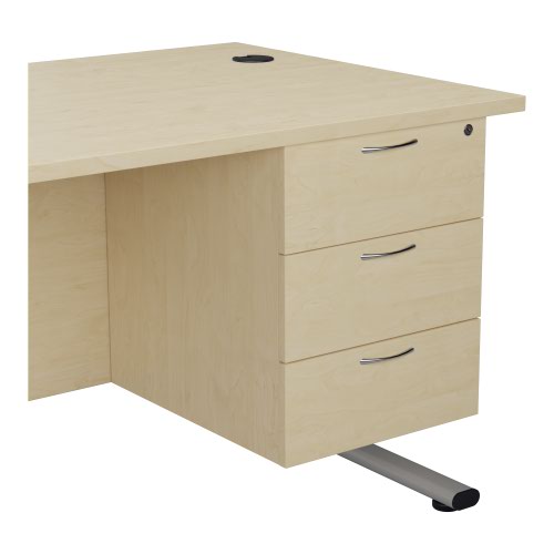 Jemini 3 Drawer Fixed Pedestal 400x500x495mm Maple KF79869