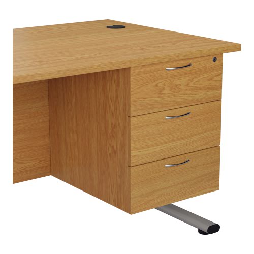 Jemini 3 Drawer Fixed Pedestal 400x500x495mm Nova Oak KF79870