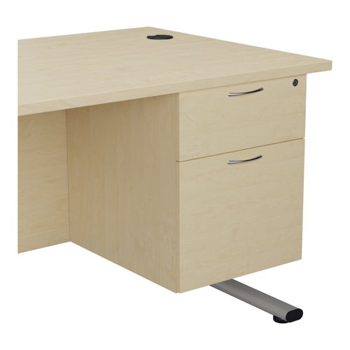 Essentials Fixed Pedestal 2 Drawers (FSC) Standard Maple