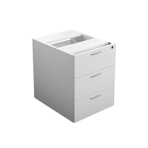 TESHP3WH | The Essentials Fixed Pedestal 3 Drawers is the perfect solution for storing important documents or information. With its three drawer pedestal, you'll have plenty of space to keep everything organised and easily accessible. The lockable feature ensures that your files are secure and protected. Made from sturdy and longwearing wooden material, this pedestal is built to last. The suspension filing system allows for easy access to your files and ensures that they stay in place. Whether you're working from home or in the office, the Essentials Fixed Pedestal 3 Drawers is a must-have for anyone who needs a reliable and efficient storage solution.