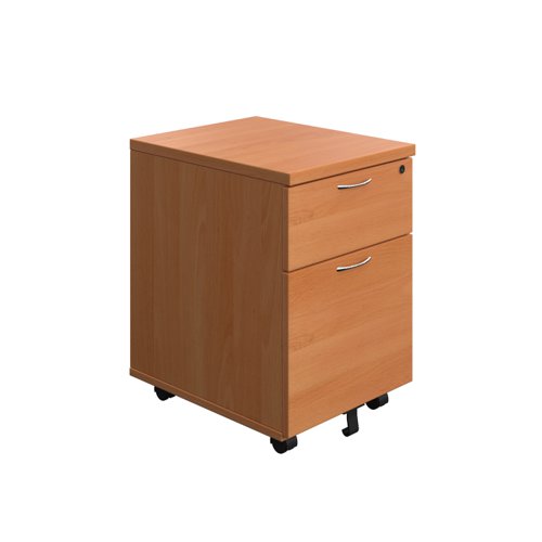 Mobile Pedestal 2 Drawer (FSC) Beech