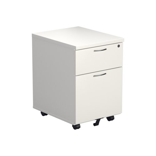 Mobile Pedestal 2 Drawer (FSC) White