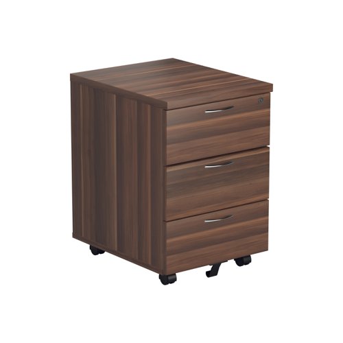 Mobile Pedestal 3 Drawer (FSC) Dark Walnut