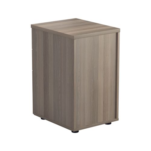 3 Drawer Under Desk Pedestal Grey Oak